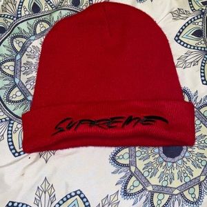 Supreme X Futura 2000 2011 FW Collection Authentic Beanie Red Hat OSFM